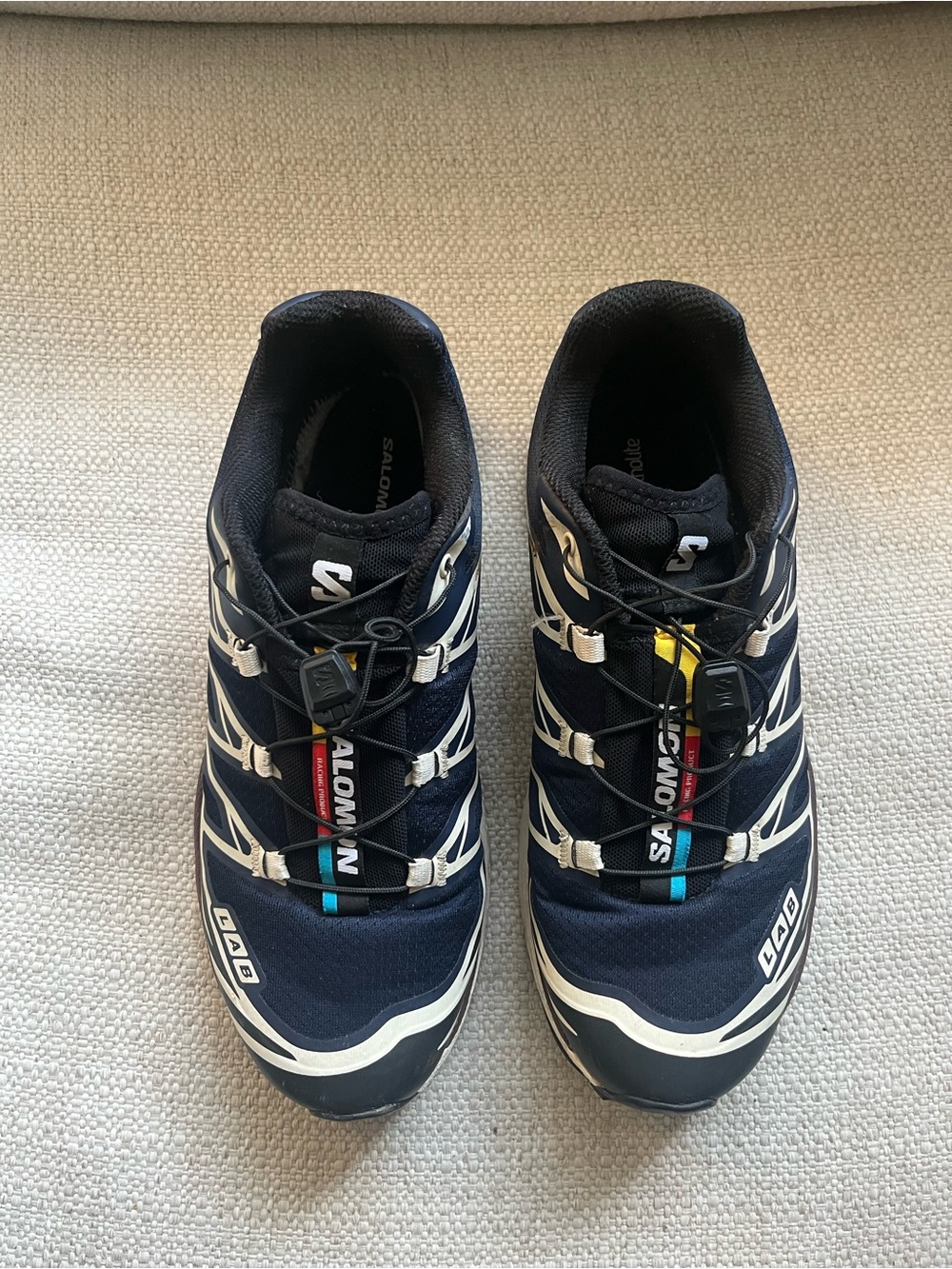 Salomon XT-6 Shoes Navy White Red